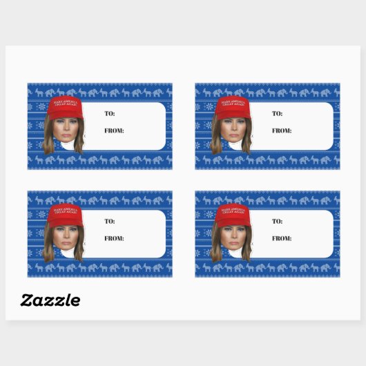Melania Trump MAGA Kerstmis Rechthoekige Sticker (Vel)