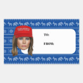 Melania Trump MAGA Kerstmis Rechthoekige Sticker (Voorkant)