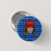 Melania Trump MAGA Kerstmis Ronde Button 3,2 Cm (Voorkant /achterkant)