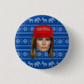 Melania Trump MAGA Kerstmis Ronde Button 3,2 Cm (Voorkant)