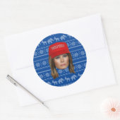 Melania Trump MAGA Kerstmis Ronde Sticker (Envelop)