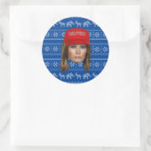 Melania Trump MAGA Kerstmis Ronde Sticker (Tas)
