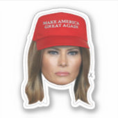 Melania Trump MAGA Kerstmis Sticker (Voorkant)