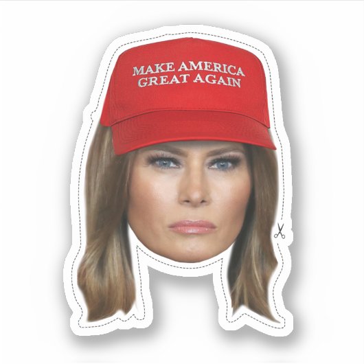 Melania Trump MAGA Kerstmis Sticker (Voorkant)