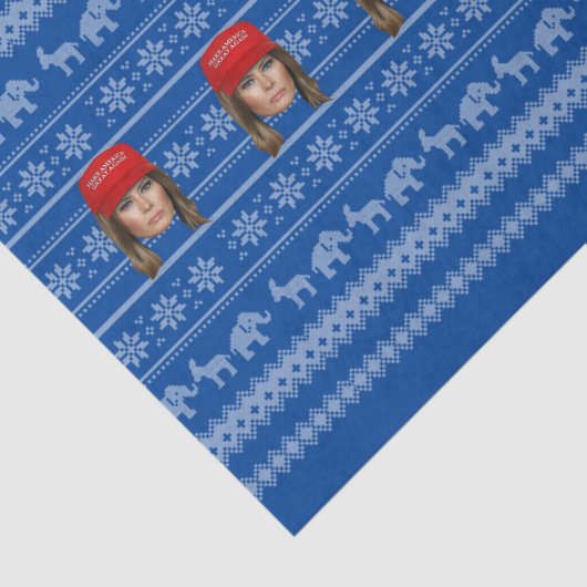 Melania Trump MAGA Kerstmis Tissuepapier (Detail)