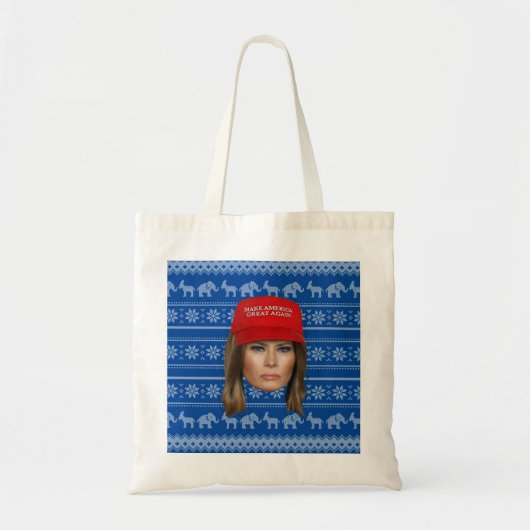 Melania Trump MAGA Kerstmis Tote Bag (Voorkant)