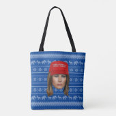 Melania Trump MAGA Kerstmis Tote Bag (Achterkant)
