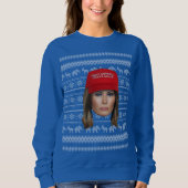 Melania Trump MAGA Kerstmis Trui (Voorkant)