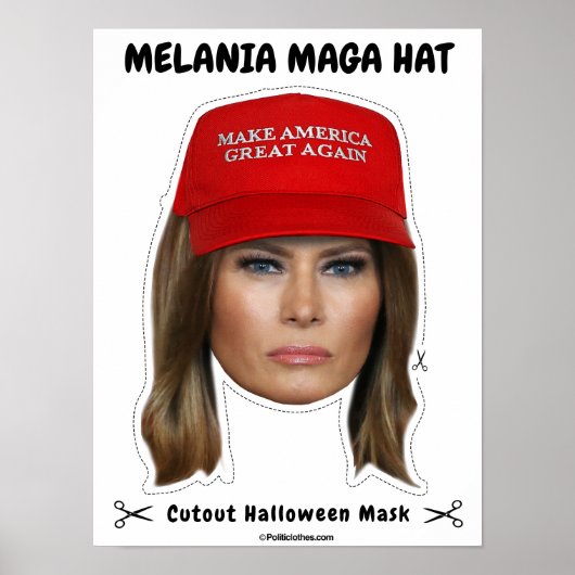 Melania Trump MAGA Pet Halloween Masker Poster (Voorkant)