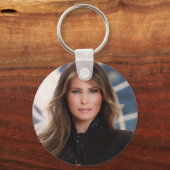 Melania Trump Official White House Foto Sleutelhanger (Voorkant)