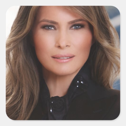 Melania Trump Official White House Foto Vierkante Sticker (Voorkant)