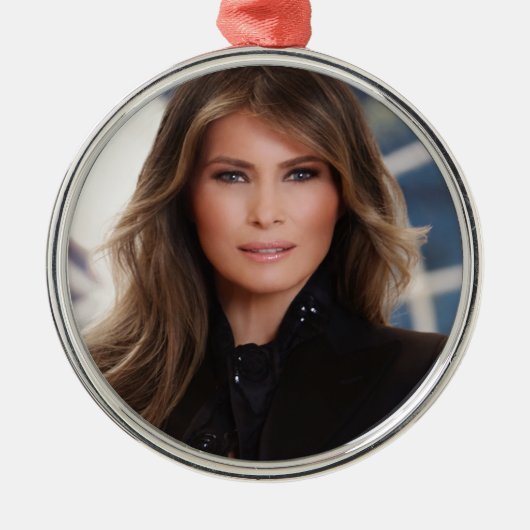 Melania Trump Official White House Metalen Ornament (Voorkant)
