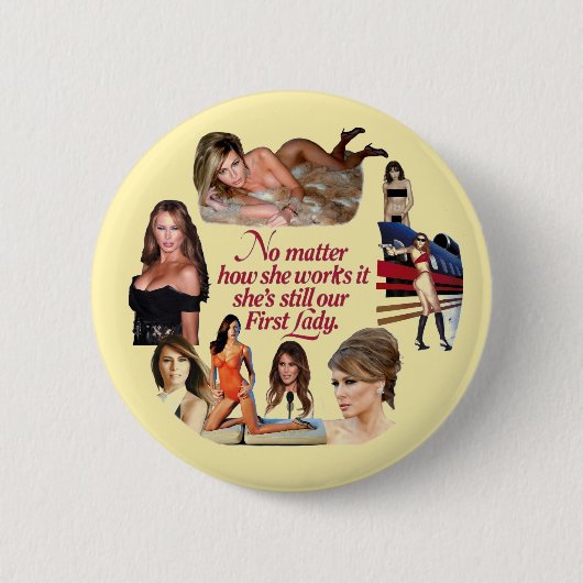 Melania Trump Ronde Button 5,7 Cm (Voorkant)