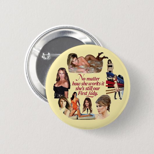 Melania Trump Ronde Button 5,7 Cm (Voorkant /achterkant)