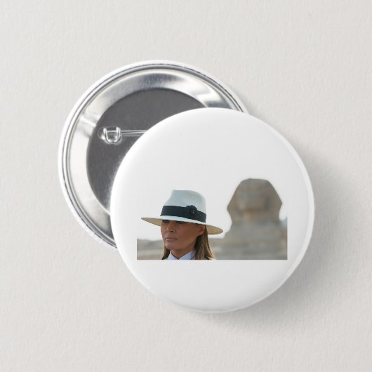 Melania Trump Sphinx Ronde Button 5,7 Cm (Voorkant /achterkant)