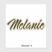 Melanie black gold Lettering Aufkleber Sticker (Vel)