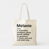 MELANIE Definition Persoonlijke naam Funny Christm Tote Bag (Achterkant)