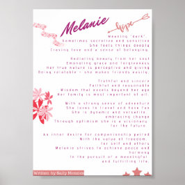 "Melanie" Naam gedicht Poster