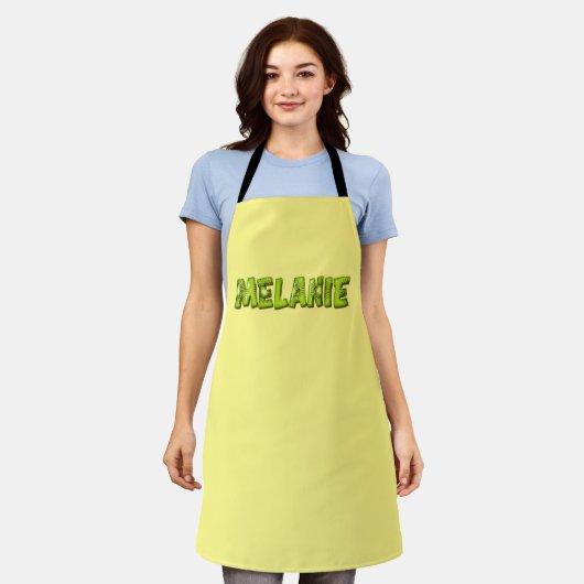 Melanie Name Kiwi Design Küchenschürze Schürze Schort (Gedragen)