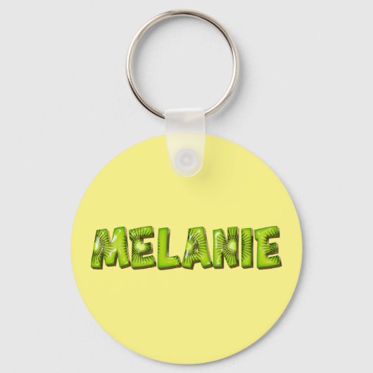 Melanie Name Kiwi Design Schlüsselanhänger Sleutelhanger (Voorkant)