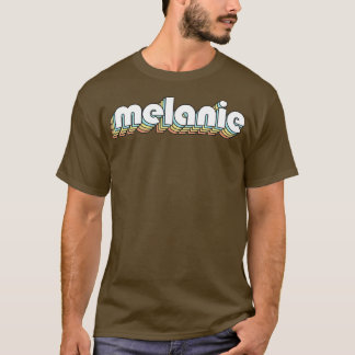 Melanie Retro Rainbow Typography Faded Style T-shirt