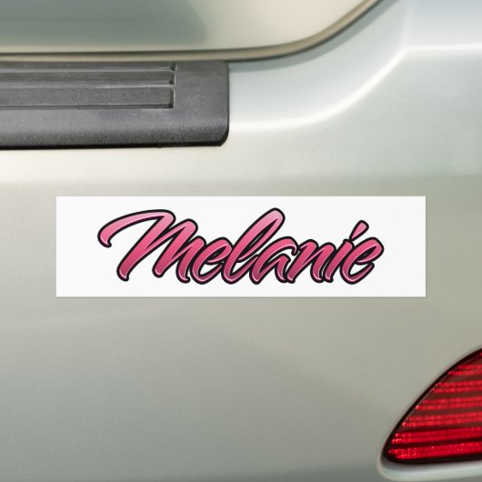 Melanie rode roze Aufkleber Sticker (Op auto)