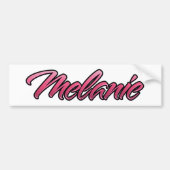 Melanie rode roze Aufkleber Sticker (Voorkant)