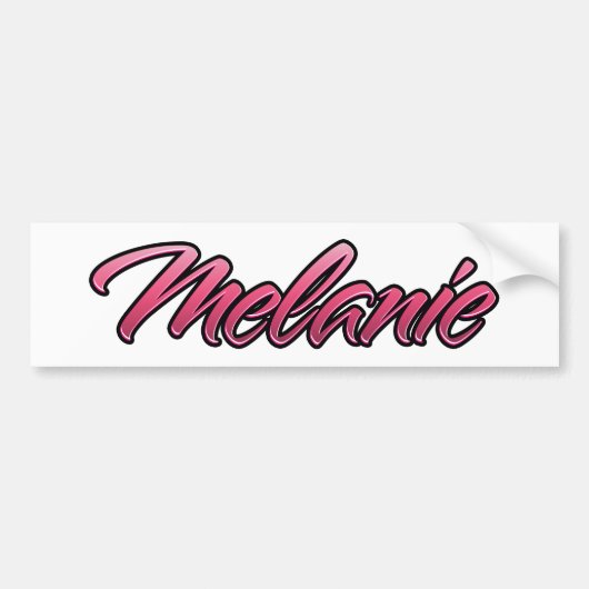 Melanie rode roze Aufkleber Sticker (Voorkant)