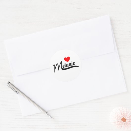 Melanie Ronde Sticker (Envelop)