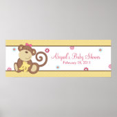 Melanie van de apenbanner Baby shower Poster (Voorkant)