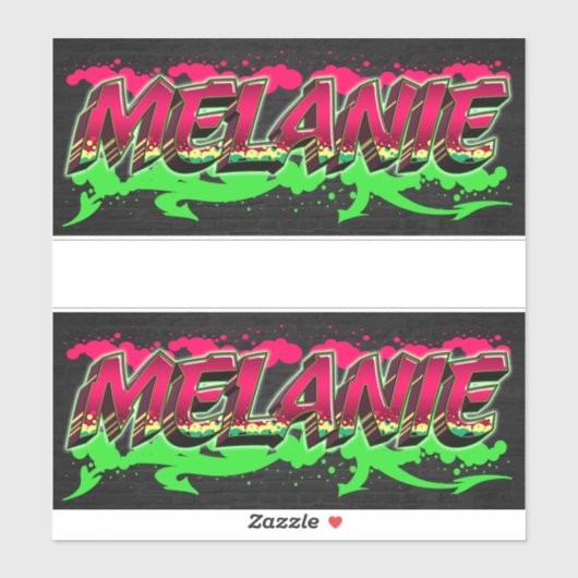 Melanie Vorname Name Graffiti Aufkleber Sticker (Vel)