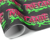 Melanie Vorname Name Graffiti red green Cadeaupapier (Rol Hoek)