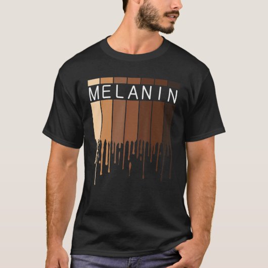 Melanin African American Black Drippin Melanin T-shirt (Voorkant)