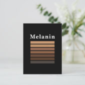 Melanin African American Black History Maand Briefkaart (Staand voorkant)