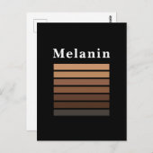 Melanin African American Black History Maand Briefkaart (Voorkant / Achterkant)