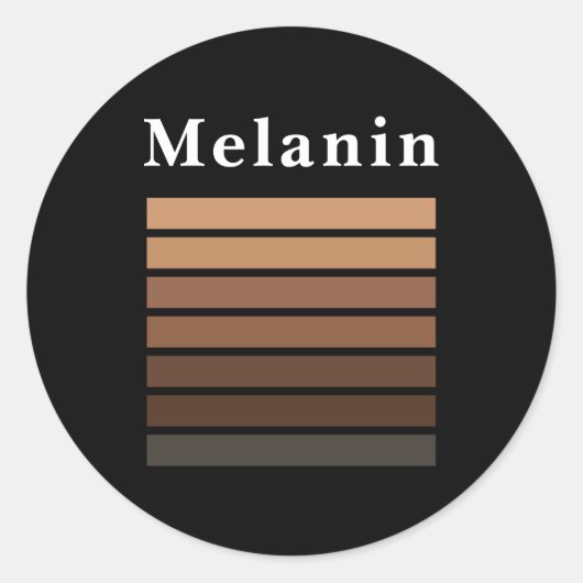 Melanin African American Black History Maand Ronde Sticker (Voorkant)