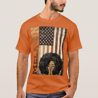 Melanin African American Flag T-shirt