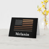 Melanin African American USA Flag Black History Kaart (Gele Bloem)