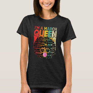 Melanin Afro March Queen Black Hist T-shirt
