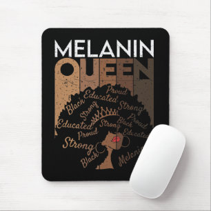 Melanin Afro Queen Word Art Muismat