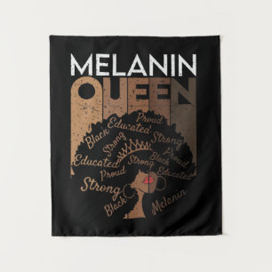 Melanin Afro Queen Word Art Wandkleed