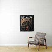 Melanin Afro Queen Word Art Wandkleed (In situ)
