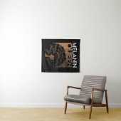 Melanin Afro Queen Word Art Wandkleed (In Situ (horizontaal))