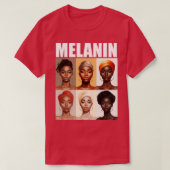Melanin Afrocentric Black Pride Afro Vrouwen T-shirt (Design voorkant)