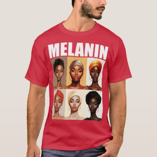 Melanin Afrocentric Black Pride Afro Vrouwen T-shirt