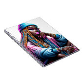 Melanin Amerikaanse Urban Mode Vrouw Notitieboek (Rechterzijde)