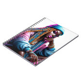 Melanin Amerikaanse Urban Mode Vrouw Notitieboek (Linkerzijde)