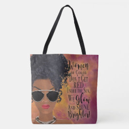 Melanin Berry Beauties Shine Brighter Black Art Tote Bag