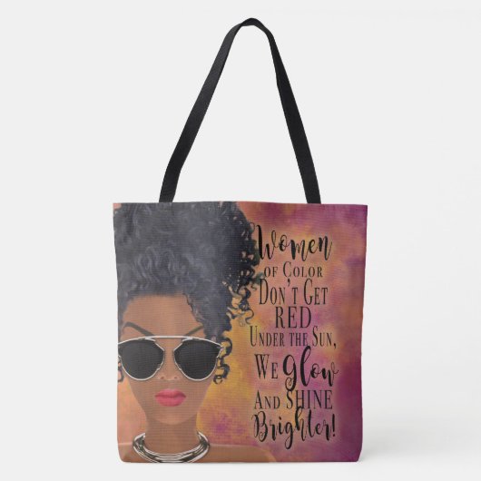 Melanin Berry Beauties Shine Brighter Black Art Tote Bag (Voorkant)