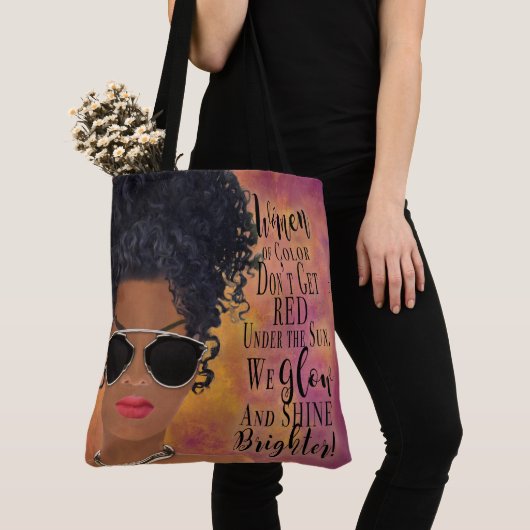Melanin Berry Beauties Shine Brighter Black Art Tote Bag (Dichtbij)
